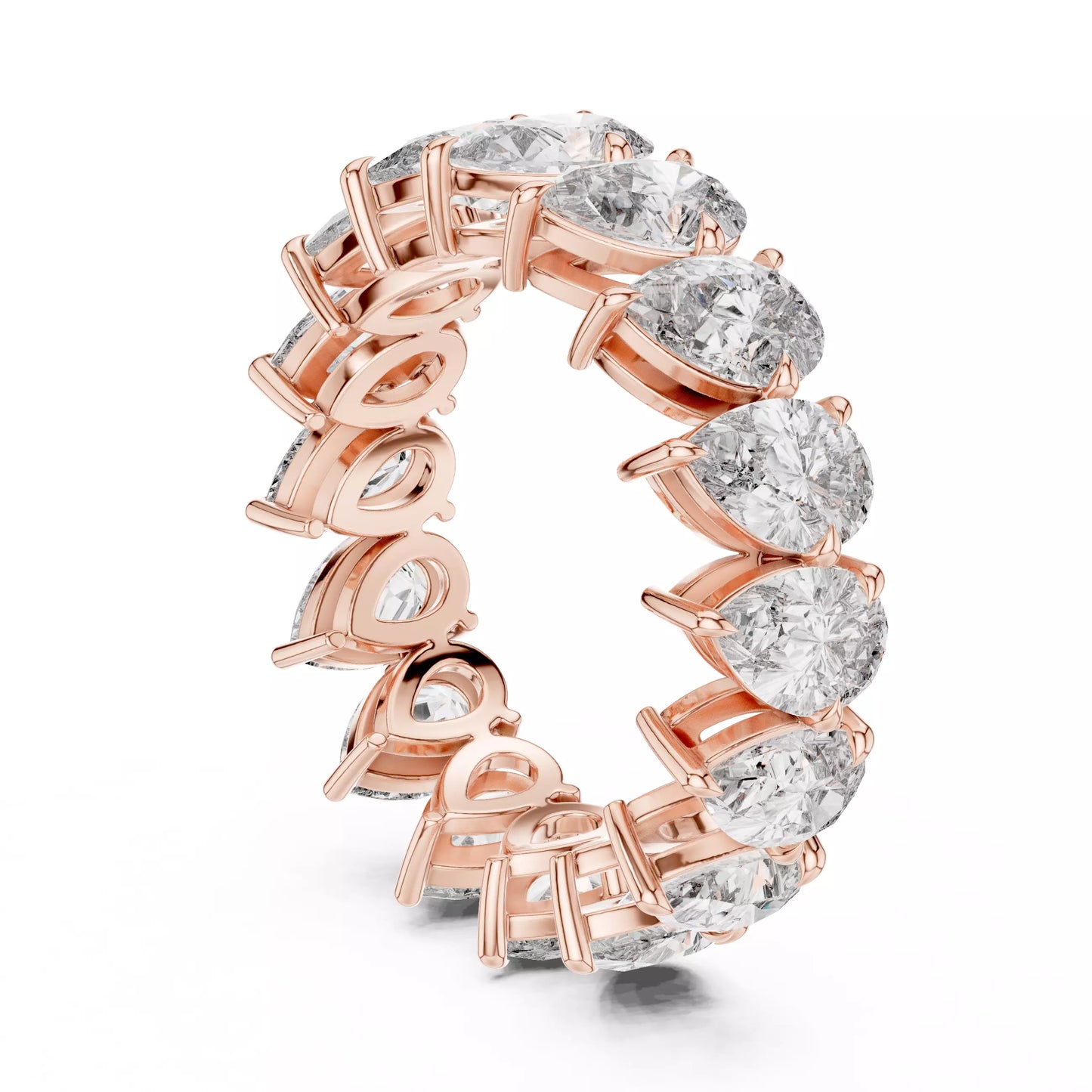 Pear Shape Angle Ring 14K