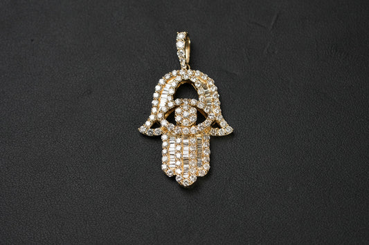 Yellow Gold Hamsa Pendant 14K