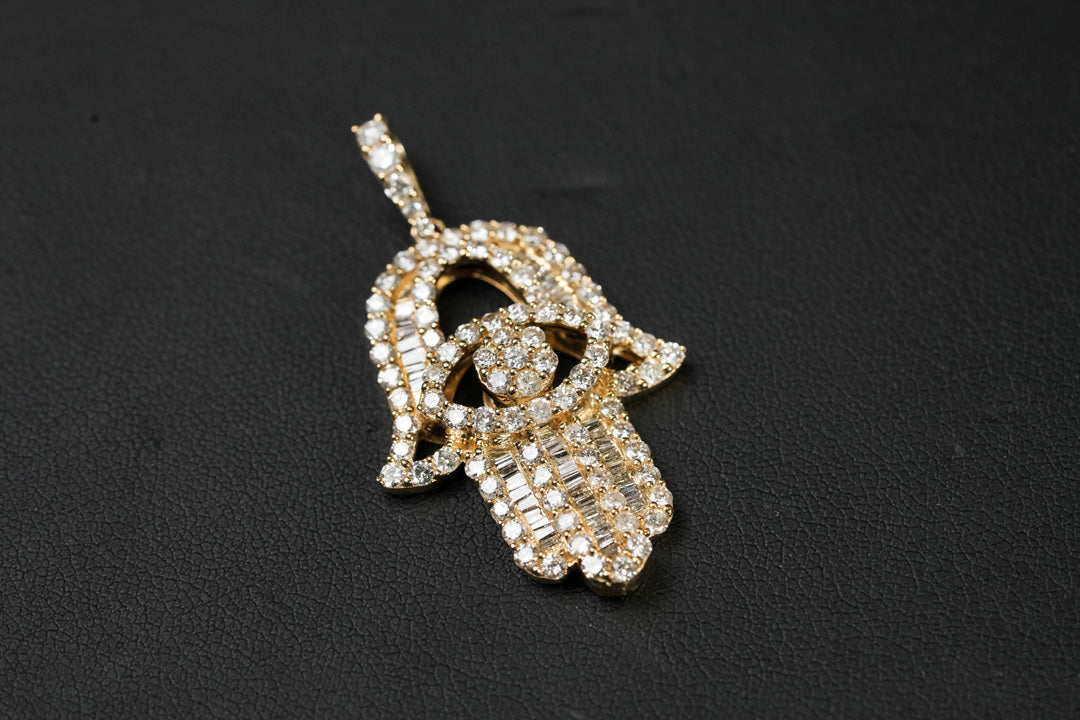 Yellow Gold Hamsa Pendant 14K