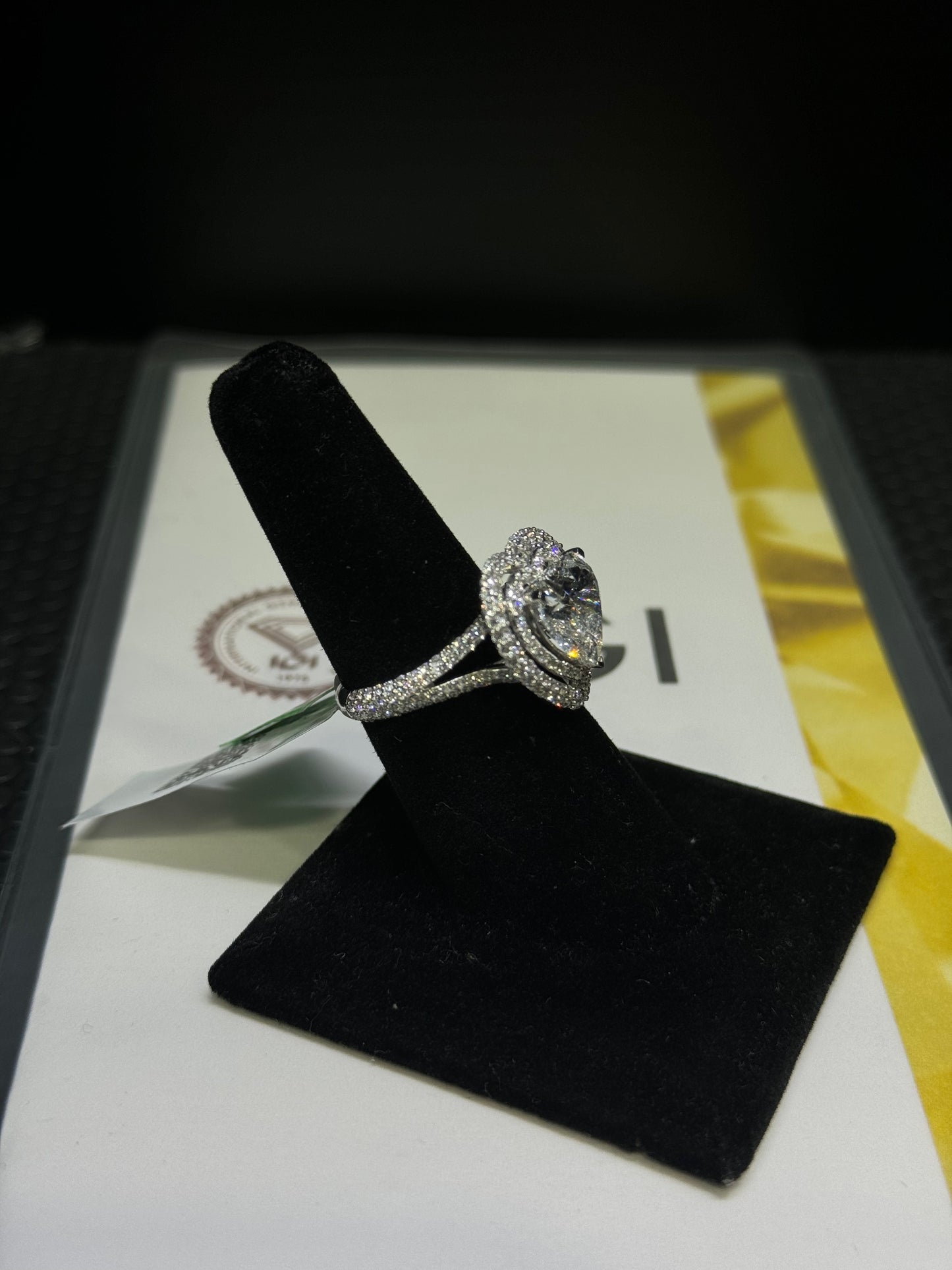 IGI Certified 6 Carat VS F Color Heart Shape Diamond Ring 14K