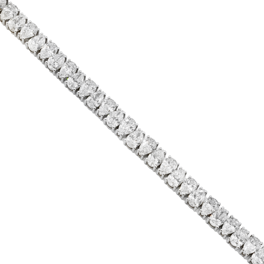 Reverse Pear Shaped Bracelet 14K Gold Lab Diamonds