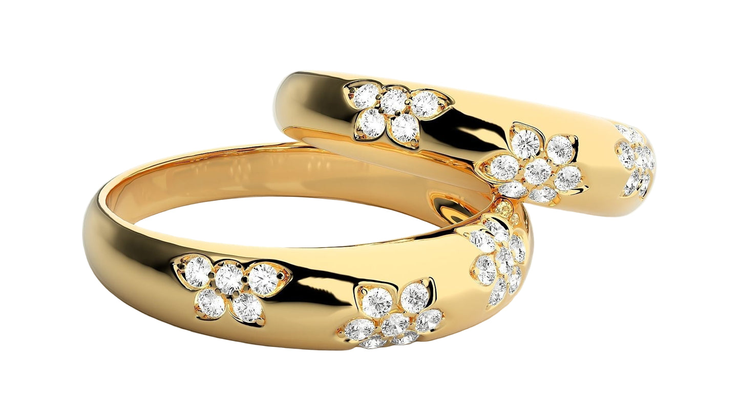 Love Rings 14K Gold "Flower Bomb"