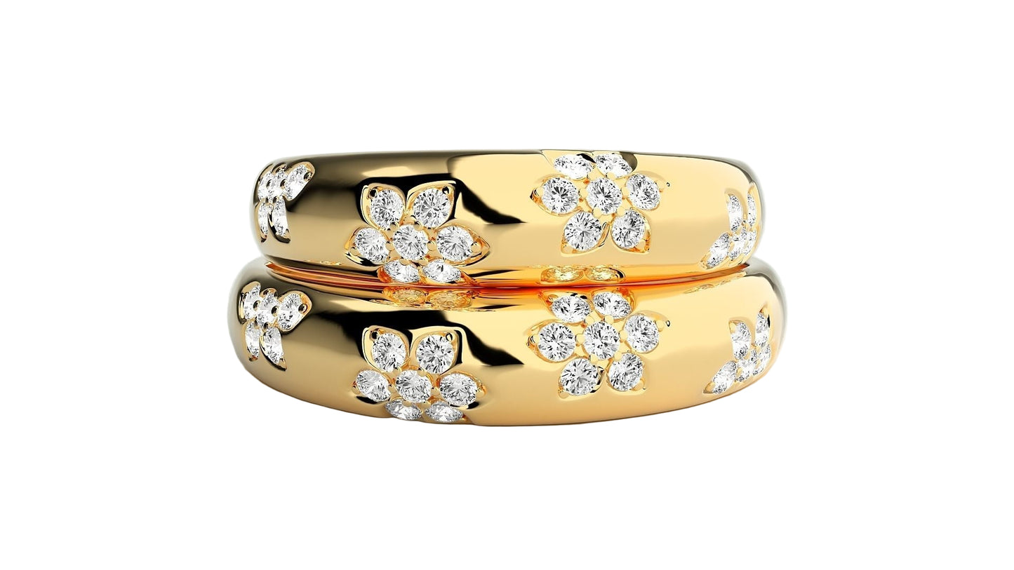 Love Rings 14K Gold "Flower Bomb"