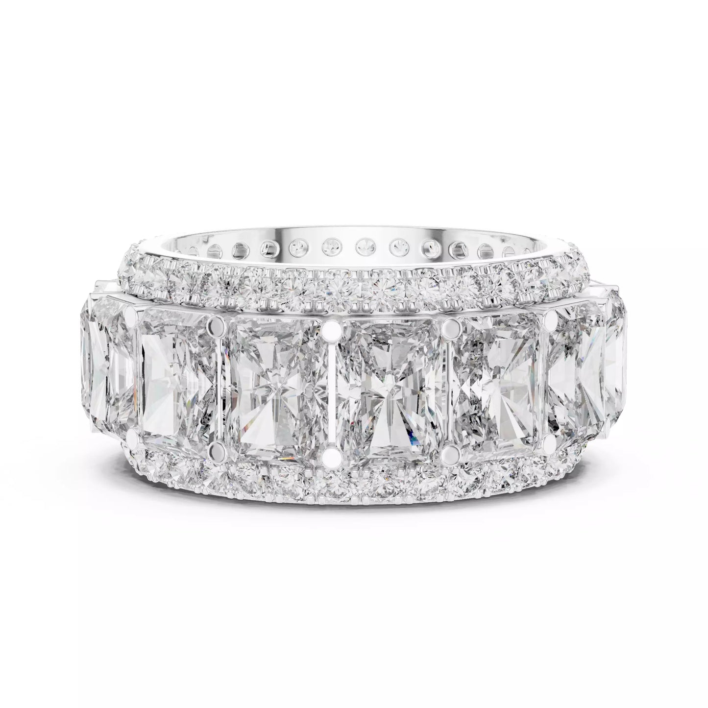 Radiant Cut Eternity Ring 14K