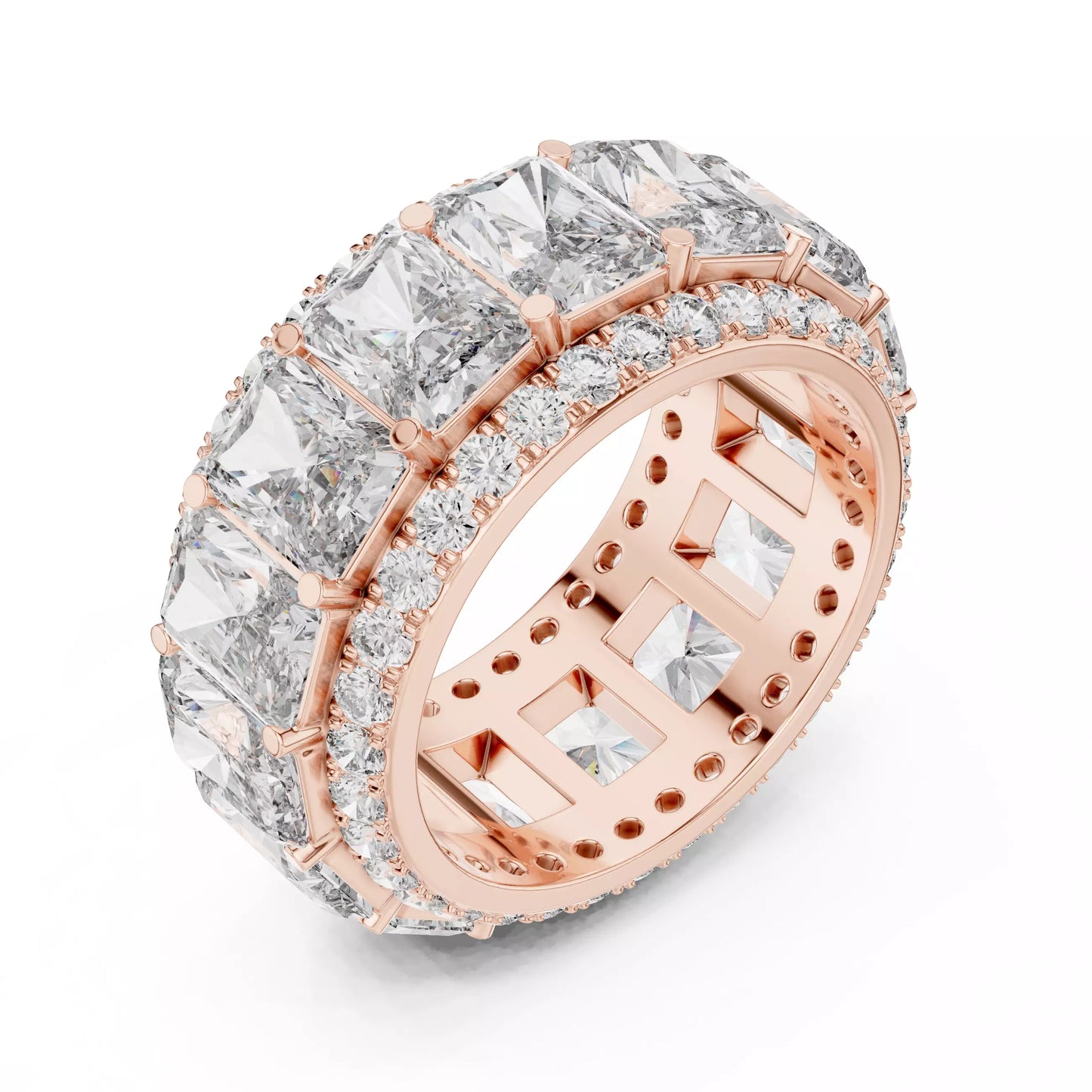 Radiant Cut Eternity Ring 14K