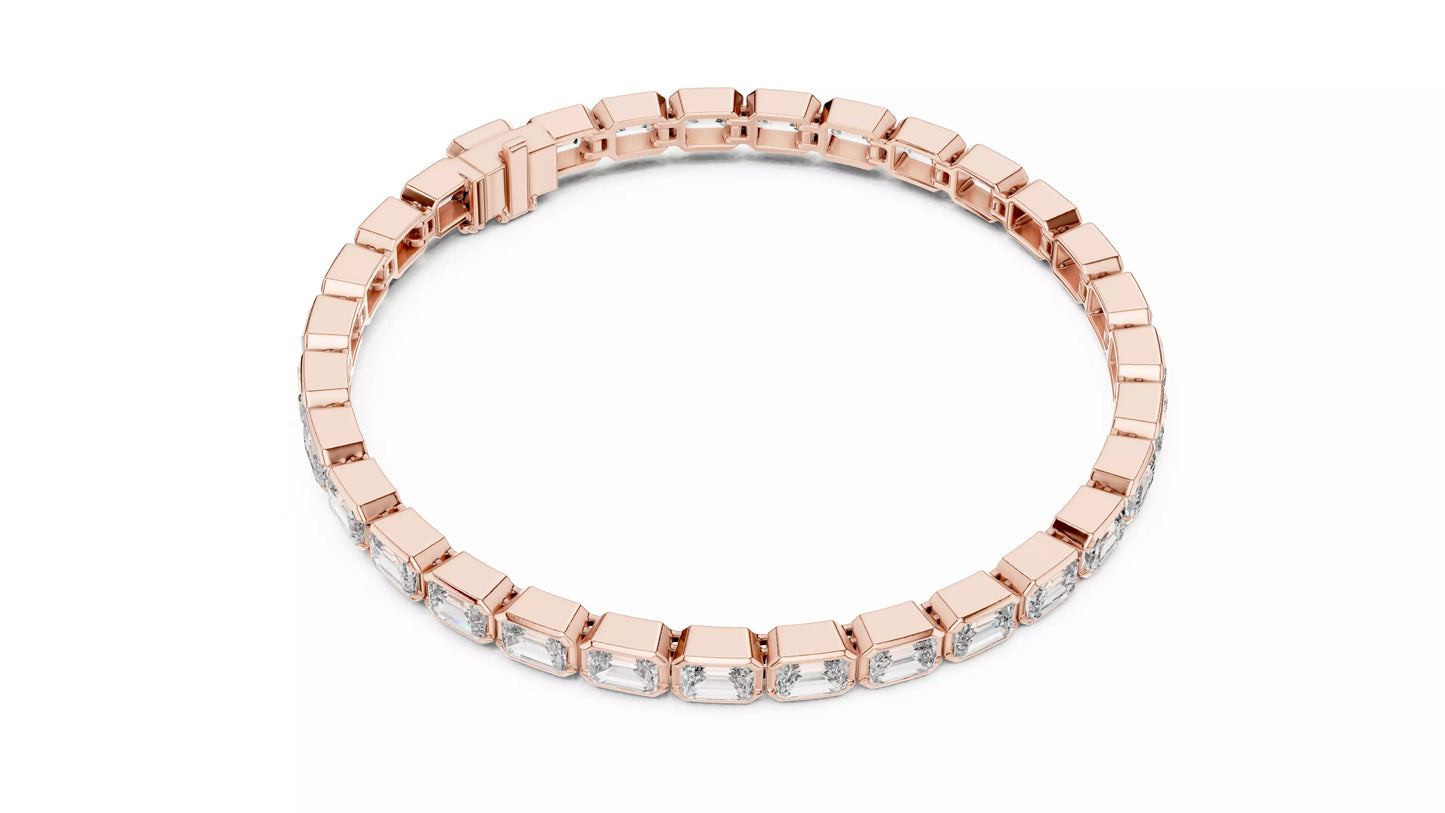 .30 Pointer Emerald Tennis Bracelet 14K